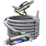 LISEN 4 in 1 USB Cable Fast Charging, 240W