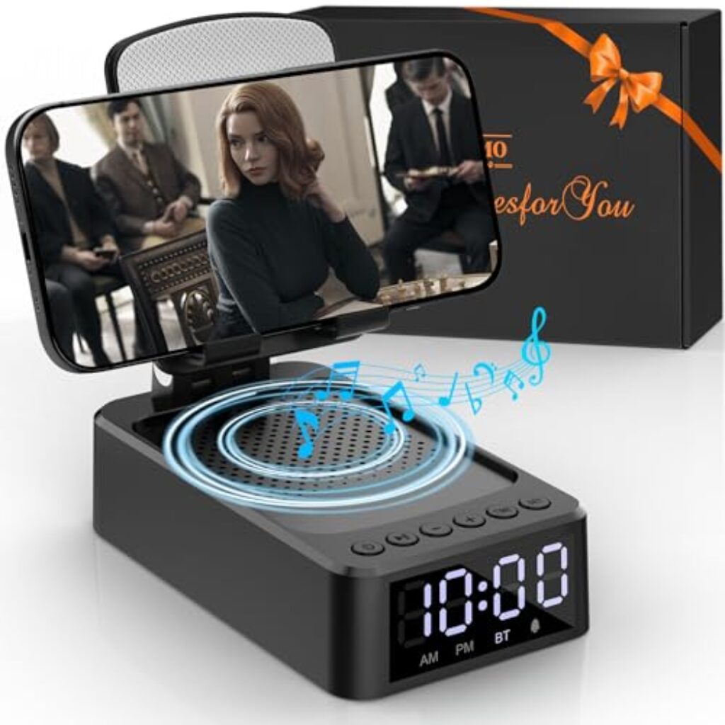 Fathers Day Unique Gift Ideas, Cell Phone Stand with Wireless Bluetooth Speaker, Grandpa Fathers Day Dads Gift from Daughter Son Wife, Birthday Gifts for Men Who Wants Nothing