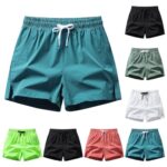 Mens Shorts 5 Inch Lightweight Quick Dry Running Athletic Shorts Big and Tall Elastic Waist Casual Summer Beach Short