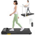 UREVO Walking Pad, Treadmills for Home, Under Desk Treadmill with APP and Remote Control, Double Shock Absorbent Portable Walking Treadmill for Home Office