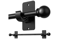 PeSenp Black Curtain Rods, No Drill, 28 to 48 Inch