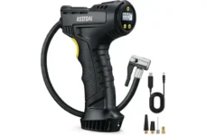 AstroAI 150PSI Portable Handheld Tire Pump Digital with LED Light and 4 Adaptors