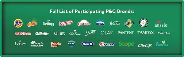 P&G Rebate Brands