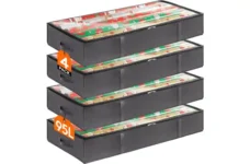 Lifewit 4 Pack 95L Under Bed Storage Bins