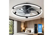 Linboro Low Profile Ceiling Fans with Lights and Remote