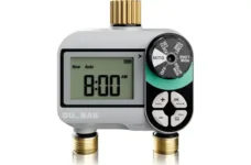 QUOBAS 2 Zone Sprinkler Timer, Programmable Hose Timer with Brass Inlet & Outlet