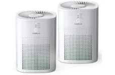 CHIVALZ Air Purifiers for Bedroom with True HEPA Filter, 2 Pack, Ivory