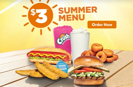 Harvey's $3 Summer Menu