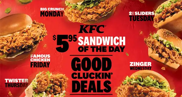 kfc sandwich of the day