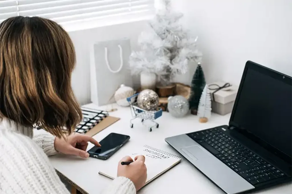 canadian shopper comparing prices during Black Friday shopping online