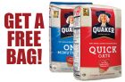 Get a FREE Bag of Quaker Oats