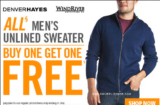Mark’s – BOGO FREE Men’s Sweaters