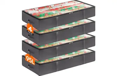 Lifewit 4 Pack 95L Under Bed Storage Bins