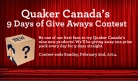 Quaker 9 Days of Giveaways Contest