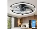 Low Profile Ceiling Fans with Lights and Remote, 20'' Fandelier Ceiling Fan Flush Mount, Dimmable LED Fan Light 3000K-6500K, Quiet Reversible Motor, Modern Ceiling Fan for Bedroom