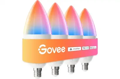Govee E12 LED Smart Bulbs, RGBWW Color Changing, 4 Pack