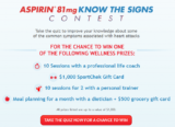 Aspirin Know The Signs Contest