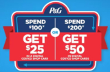 Costco and P&G Promotion | Get a $25 or $50 Costco Card