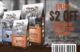 Zoë Dog Food Coupon