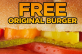 Get a Free Harvey’s Original Burger with UberEats