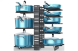 ORDORA 8 Tier Pot Rack with 3 DIY Methods, Pots and Pans Organizer for Cabinet
