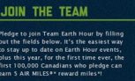 Join Team Earth Hour Get 5 Bonus Air Miles