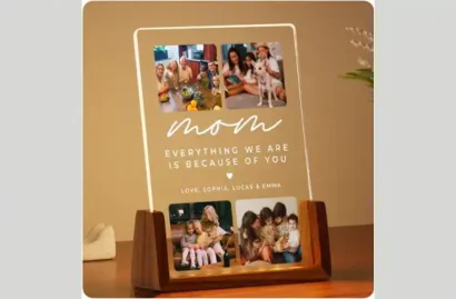TIRXUIND Personalized Photo Night Light for Mom