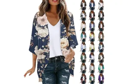 Puff Sleeve Floral Cover Ups