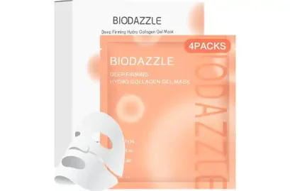 BioDazzle Collagen Overnight Deep Hydrating Face Mask, 4 pack