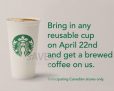 Starbucks One Cup Free Coffee Day