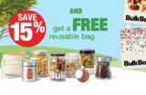 Free Bulk Barn Bag + 15% Savings