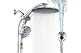 Razime Dual Rain Shower Head with Handheld Built-in Magnetic Docking and Power Wash Mode