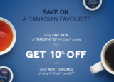 Keurig.ca – Buy 1 Box of Timothy’s & Save 10%