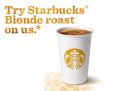 Free Starbucks Blonde Roast