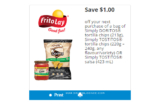 Simply Doritos & Simply Tostitos Coupon