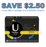 U by Kotex Print Coupon