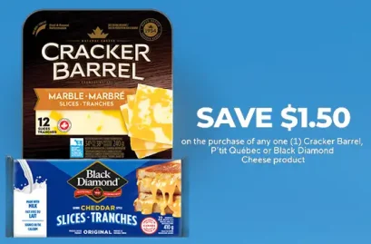Black Diamond & Cracker Barrel Cheese Coupon