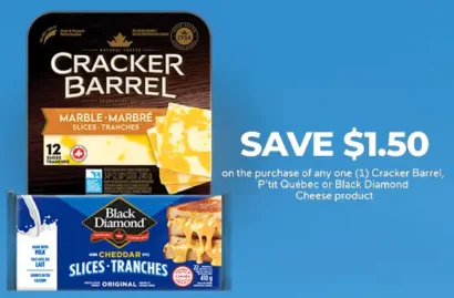 Black Diamond & Cracker Barrel Cheese Coupon