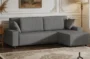 78.7" Sectional Sofa with Chaise Lounge, Soft Textured Ribbed Fabric Couch, Fluffy Sponge Back Cushions, 8.27" Wide Armrests, 1200 Lbs Capacity, Modern Living Room Sofa