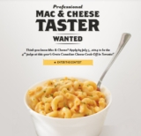 Professional Mac & Cheese Taster Wanted Contest