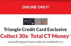 Triangle Rewards 30x Online Offer