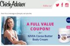 Free NIVEA Cocoa Butter Body Cream