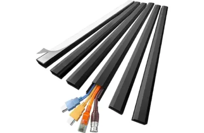 Delamu 94.5in TV Cable Concealer, Black