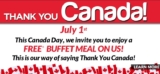 Free Food at Mandarin Restaurants on Canada Day