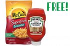 Free Heinz Ketchup & McCain Fries