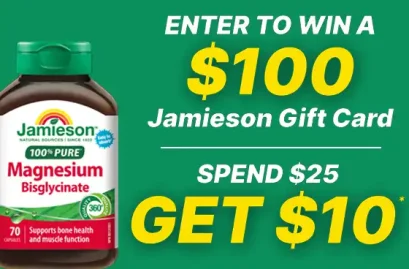 Jamieson Promotion | Get $10 Cash Back + Win a $100 Gift Card