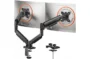 ErGear Dual Monitor Arm, Fully Adjustable Gaming Monitor Mount for 13–32″ Screens, Fast Install Computer Monitor Stand with Tool-Free VESA Mount, Max Load 19.8 lbs, Max VESA 100x100mm