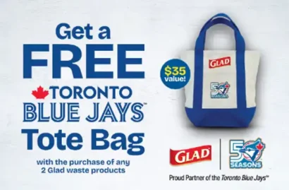 Glad Promotion | Score a Free Blue Jays Tote Bag