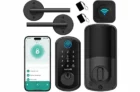 Hornbill Smart Keypad Door Lock with Handle Set, Matte Black