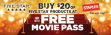 Staples & Five Star Movie Pass Rebate